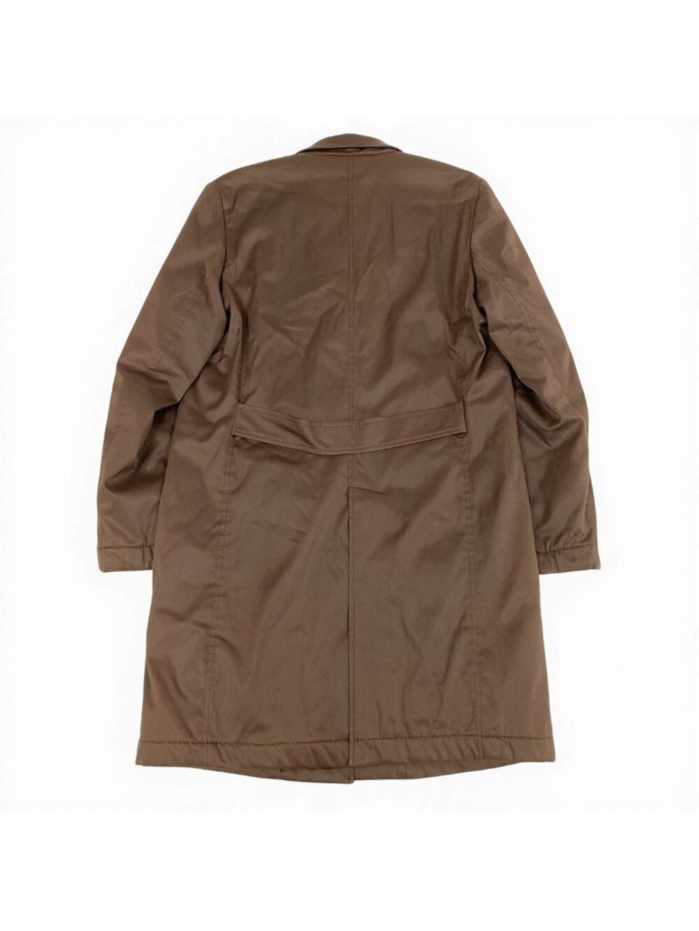 Fendi Chester Coat Long Padded Batting with Logo Buttons Brown - Picture 3 of 9